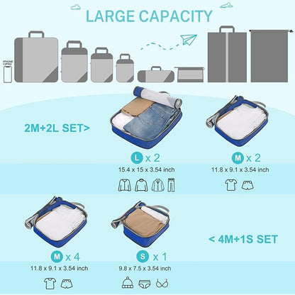 Compression Packing Cubes, Gonex Extensible Storage Mesh Bags Organizers