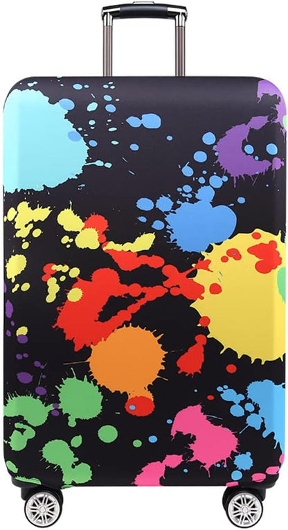 MosaiRudo Thicker Luggage Cover Elastic Suitcase Cover Protector Fits 18-32 Inch Suitcase Travel Accessories (Colorful, XL)