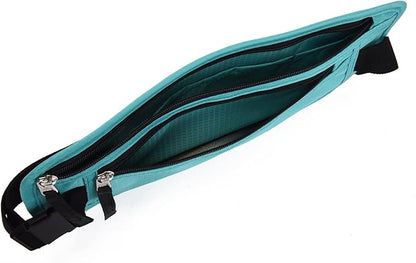 RFID Blocking Money Belt for Men Women, Slim Fanny Pack for Travel，Running,Conceal Waist Wallet for Passport Holder,Phone,Cash(Mint Green)
