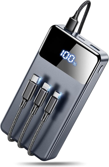 LILIO Portable Charger Power Bank，60,000mAh Battery Pack, 22.5W Power Bank Fast Charging with USB Cable, Phone Charger for iPhone 17/16/15/14/13 All Series/Samsung/Android, Camping Essentials, Grey