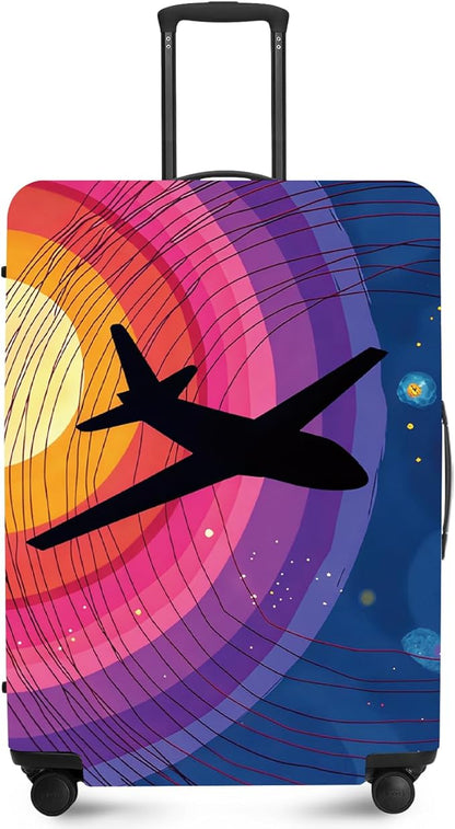 ANNA QUEEN Travel Luggage Cover Suitcase Protector Suitcase Cover Anti-Scratch,Stretchable Bag Cover Washable Durable Polyester with Elastic Hem with Zipper Closure