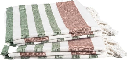 Cotton Turkish Beach Towel with Towels Oversized 36"x72" Pool Absorbent Extra Large Quick Dry Sand Travel Towel (Kavee Mist, 2 Pack)