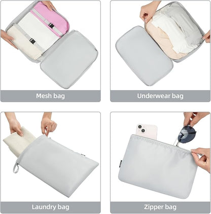 BAGAIL 6 Set/8 Set/10 Set Packing Cubes Various Sizes Packing Organizer for Travel Accessories Luggage Carry On Suitcase