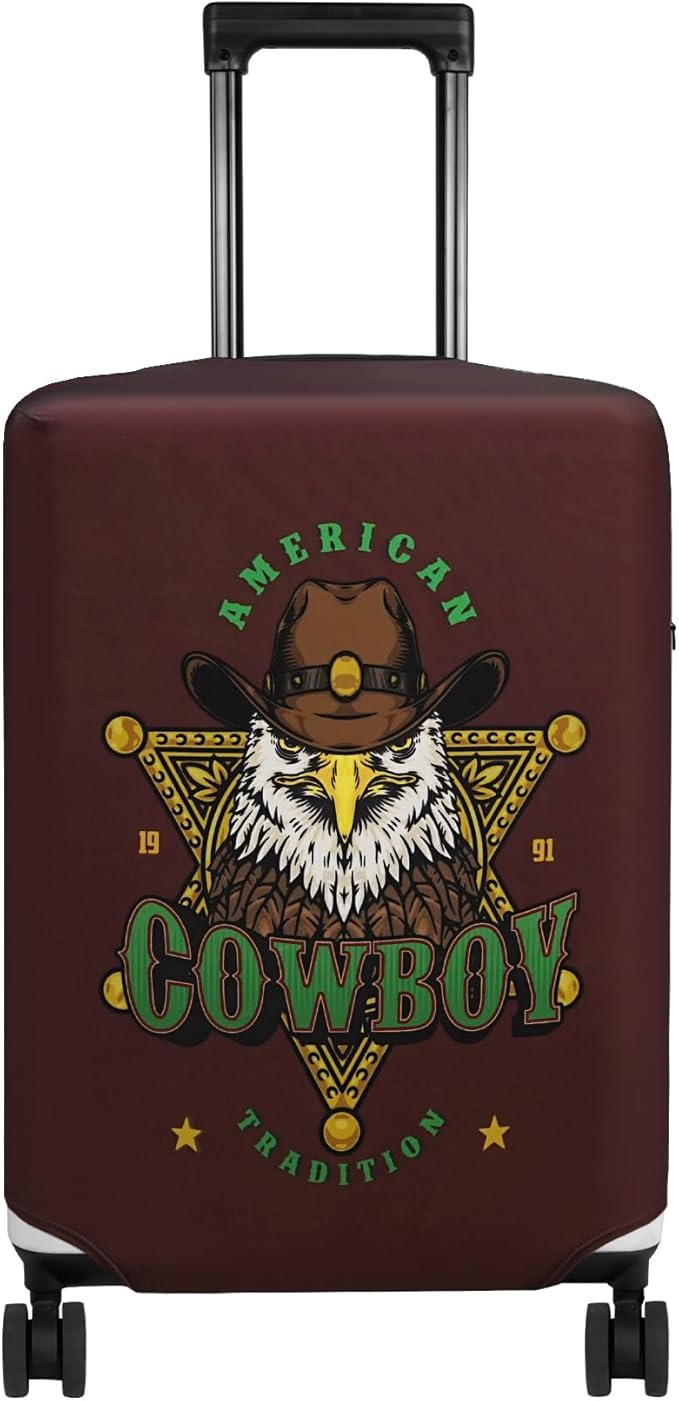 HYPER VENTURE Washable Luggage Cover - Fashion Suitcase Protector Fits 31-32 Inch Luggage (Eagle Glory, XL)