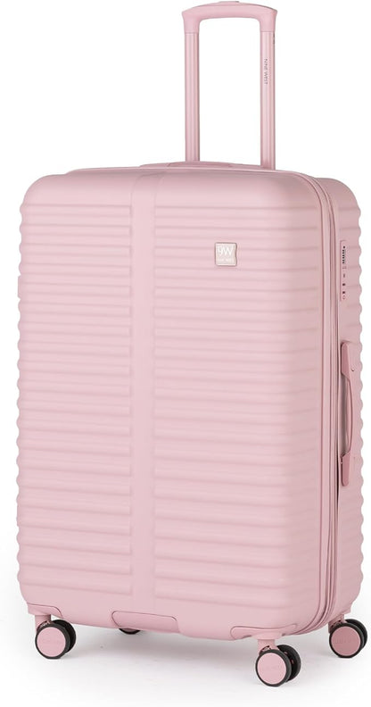 Nine West Suvi 28 Inch Hardshell Spinner, Large Expandable Checked Luggage, Extra Capacity Suitcase for Extended Travel Muted Lilac