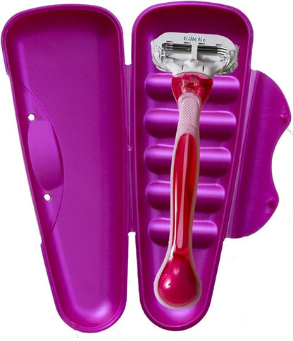 RADIUS Toothbrush Portable Travel Case Kit Standard Toothbrush Soap Razor Case Storage Box for Travel BPA Free 3 Count - Amethyst Purple