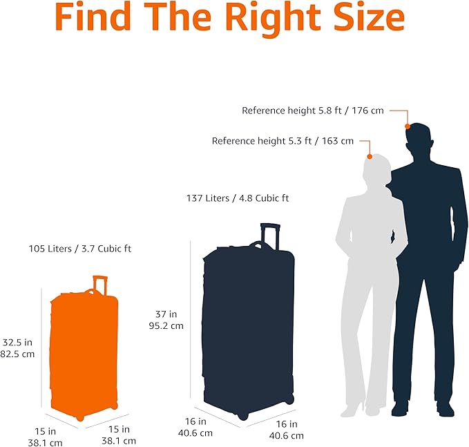 Amazon Basics 30-Inch Large Rolling Duffle Bag with Wheels and Handle, Travel Duffle Bag with Durable Ripstop Polyester Material, 2 Layers of Space, Multiple Interior and Exterior Pockets, Black