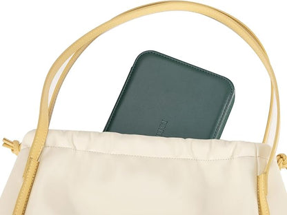 LANDICI Small Jewelry Box for Women Girls, PU Leather Travel Jewelry Organizer Case, Jewellery Storage Holder Display for Ring Earrings Necklace Bracelet Bangle Watch Men Kids Gift, Blackish Green