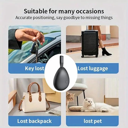 GPS Tracker for Vehicles, Mini Tracking Device for Vehicles, Car Tracker Device Hidden No Subscription Work with Find My (iOS Only), Key Finder, for Kids, Dogs, Luggage, Bag (Black and White, 4 Pack)