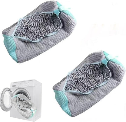 Shoe Washing Machine Bag Laundry Shoe Bags for Washing Machine, 2Pcs Shoe Washing Bag Shoe Laundry Bag for Washer and Dryer Reusable Shoe Washing Bags (Grey-2Pcs)