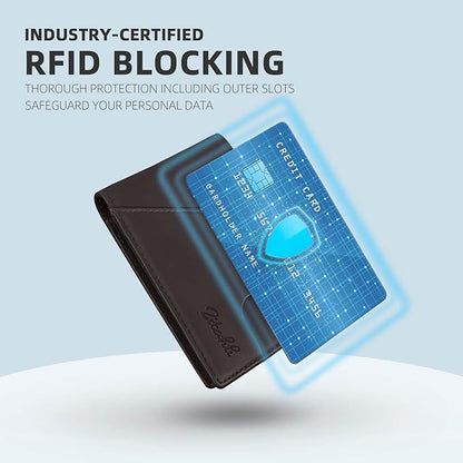 Zitahli Wallet for Men Slim 11 Credit Card Holder RFID Blocking Small Men's Wallet Bifold Minimalist Front Pocket With Mens Gifts Box