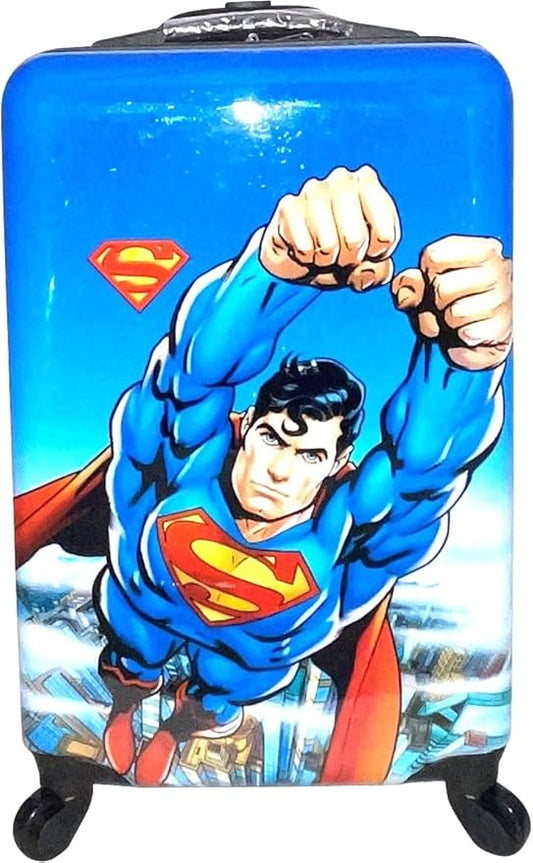 Fast Forward Superman Kids Luggage 20” Hard-Side Carry-On Spinner Luggage