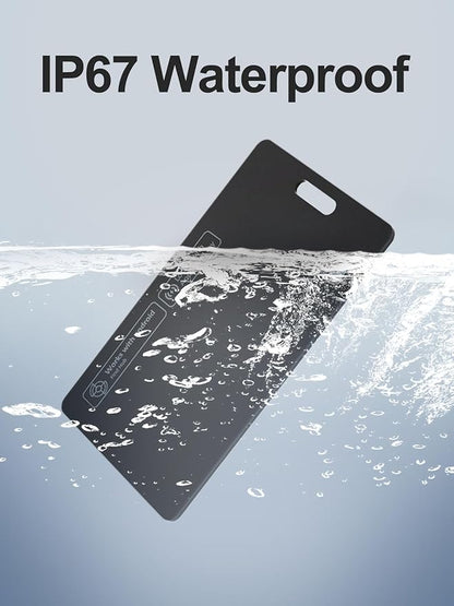 Tracking Card for Apple & Android, Credit Card Tracker for Wallet Works with Apple Find My & Google's Find Hub, Rechargeable Find My Wallet Card for Luggage, Passport, Purse, Bags