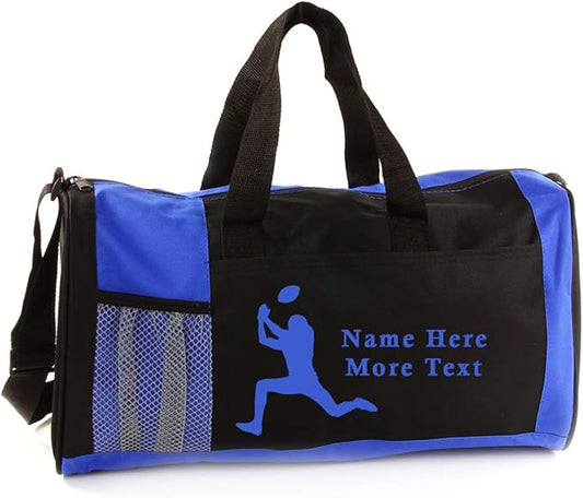 Personalized Kids 18 Inch Sport Duffel Bag With Custom Name & Text - Football