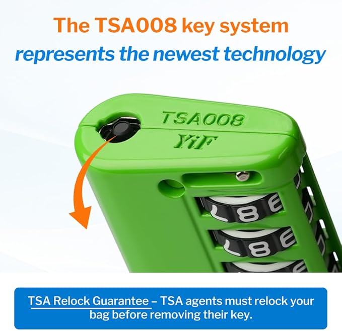 Forge TSA Approved Luggage Locks 4 Digit Combination TSA Travel Locks with TSA008, Open Alert Indicator, Zinc Alloy Body for Luggage, Suitcase, Backpack, and More. Green 4 Locks.