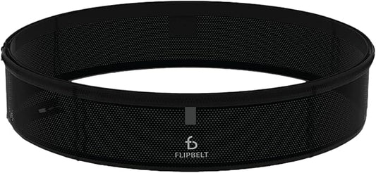 FlipBelt Lightweight Running Air Belt, Fitness and Running Fanny Pack for Women and Men, Non Chafing Waist Band Pack for Phone, Keys, Money, Moisture Wicking Storage Belt, USA Company