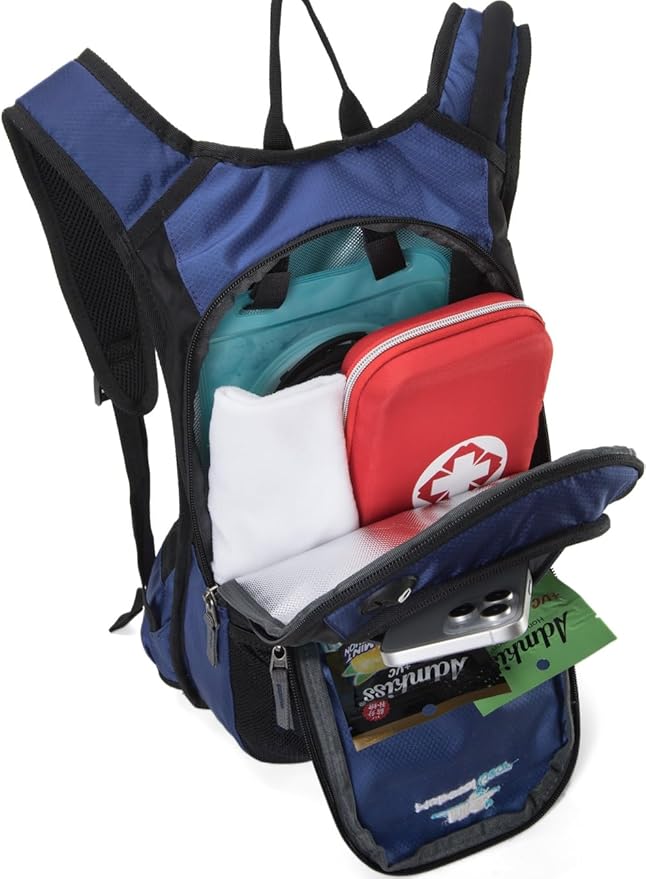 15L Insulated Hydration Backpack Pack with 2L Water Bladder Lightweight Hiking Backpack Bag for Women Men Daypack for Hiking Running Festival Camping Biking