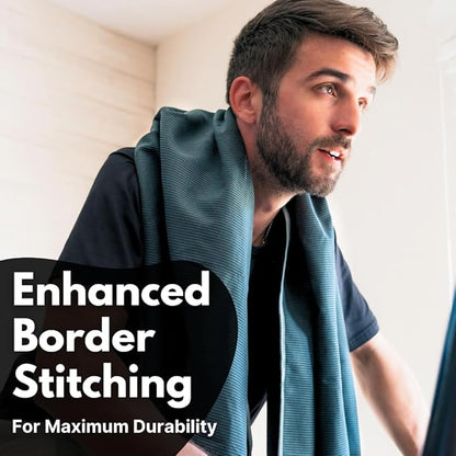 ECCOSOPHY Microfiber Beach Towel – Quick Dry Gym Towel, Highly Absorbent with Ribbed Texture, Lightweight – Ideal for Travel, Pool, Yoga, Fitness & Outdoor Adventures – 71x35 Black