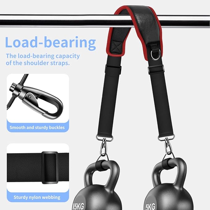 ZINMARK Shoulder Strap 79" with Cushion and Double Adjustable Buckles and Metal Hooks for Briefcase Bag, Luggage Bag and More