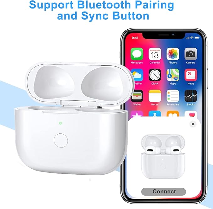 Charging Case Replacement Compatible with AirPods 3rd Generation, Wireless AirPods 3 Charger Case with Pairing Sync Button Without Earbuds, (USB-C Port)