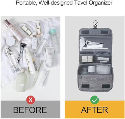 Hanging Toiletry Bag with Magnetic Hook for Cruise Ships, Black Waterproof Wall‑Mounted Cruise Bathroom Organizer, Portable Makeup Case Women, Men,Cruise Essentials (1, Black)