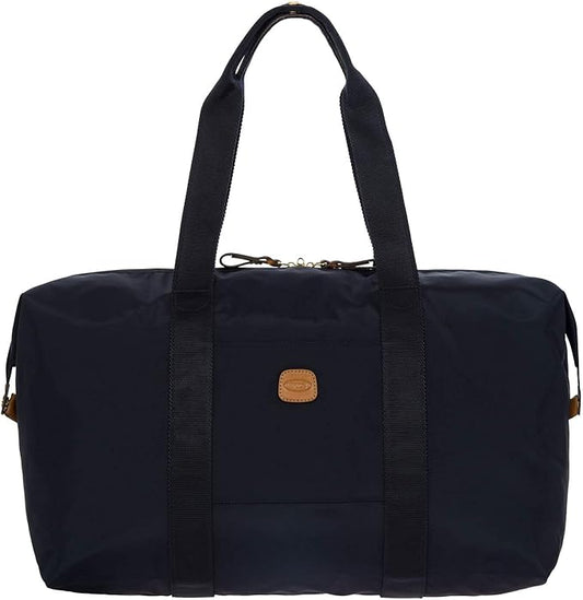 Bric's X-Bag/X-Travel 2.0 Folding Duffel Bag - 18" Carry On and Overnight Travel Bag - Navy