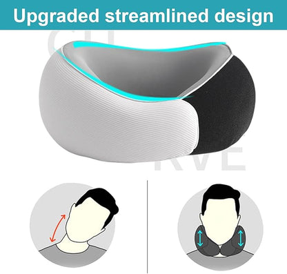 RURING Travel Pillows for Airplanes, 2025 New Travel Neck Pillow Travel Pillow, Neck Pillow Airplane Memory Foam 360 Degree Support Stowable Pillows for Airplanes Offices and Cars (Dark Gray)