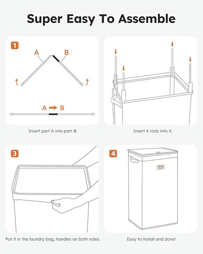 SOLEDI Laundry Hamper with Lid 100L Large & Tall Collapsible Laundry Basket, Clothes Hamper with Bag Removable Easy to Carry, Dirty Hampers for Bedroom, Bathroom, Dorm, College, Avocado