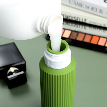 Travel Bottles for Toiletries, Large 6oz Travel Size Containers, BPA Free Leak Proof Tubs Refillable Liquid Accessories with Toiletry Bag for Cometic Shampoo and Lotion Soap (4 Pack)