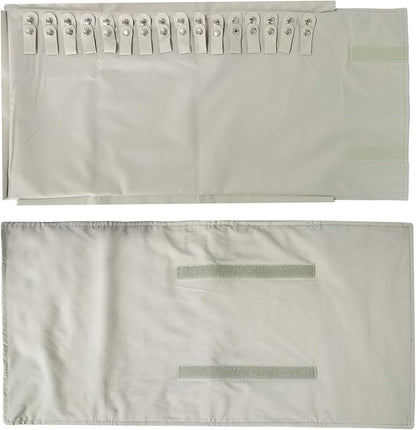Jewelry Roll Organizer for 16 Necklaces 55cm x 29cm Necklace Organizer Ideal for Travel and Storage (Beige)