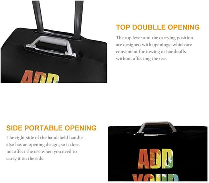 Personalized Luggage Suitcase Cover With Photo Dog Cat, Picture Custom Suitcase Cover, Custom Luggage Cover (XL (for 29--32 inch luggage))