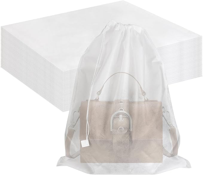 Purse Storage Dust Bags for Handbags Non Woven Bags Shoe Bags for Travel Shoes Organizer for Closet 50 Pcs(15.7 inx19.7 in)