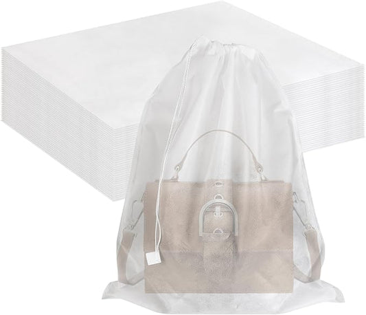 Purse Storage Dust Bags for Handbags Non Woven Bags Shoe Bags for Travel Shoes Organizer for Closet 50 Pcs(15.7 inx19.7 in)