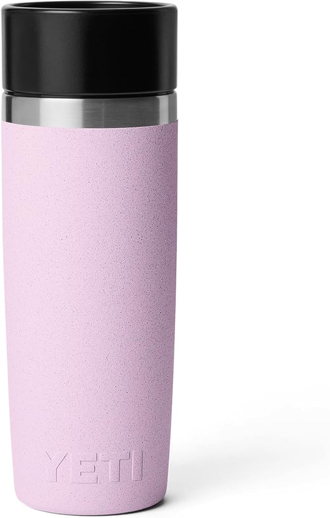 YETI Rambler 16 oz Travel Bottle, Stainless Steel, Vacuum Insulated with Leakproof Commuter Cap, Cherry Blossom