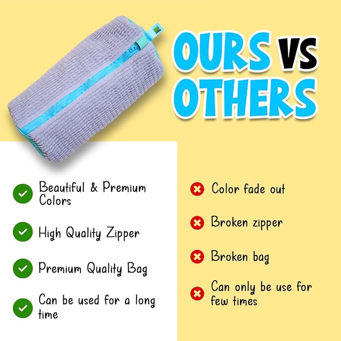 Shoe Washing Machine Bag – Sneaker Laundry Bag for Washer & Dryer, Protective Chenille Mesh Shoe Bag with YKK Zipper, Durable & Reusable for All Shoes 1-pack – Ohhmycart