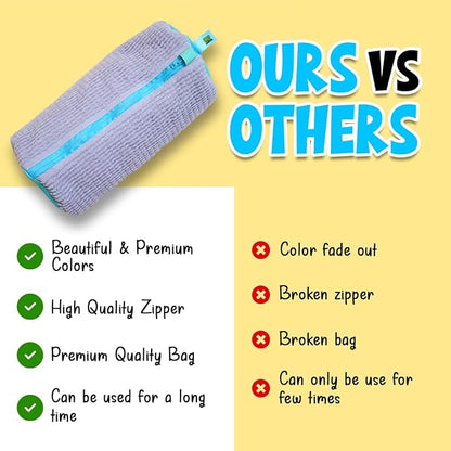 Shoe Washing Machine Bag – Sneaker Laundry Bag for Washer & Dryer, Protective Chenille Mesh Shoe Bag with YKK Zipper, Durable & Reusable for All Shoes 1-pack – Ohhmycart