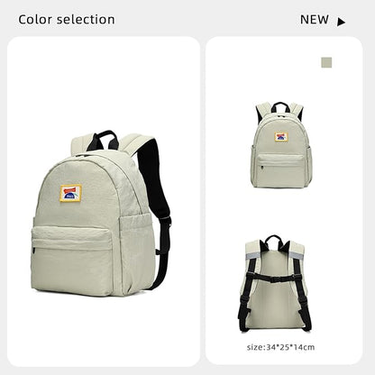 willikiva Kids Backpack for School Boys Girls Teens Toddler Backpack Waterproof Kindergarten Preschool Elementary Bookbag Children Travel Bag(Bean Grey Green,Small)