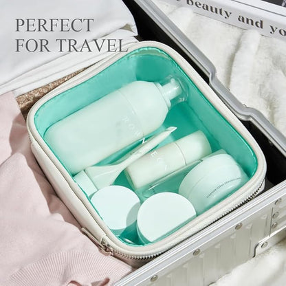 ROWNYEON Clear Makeup Case Toiletry Bag Multipurpose Travel Makeup Train Case Portable Cosmetic Organizer Transparent Storage Bag