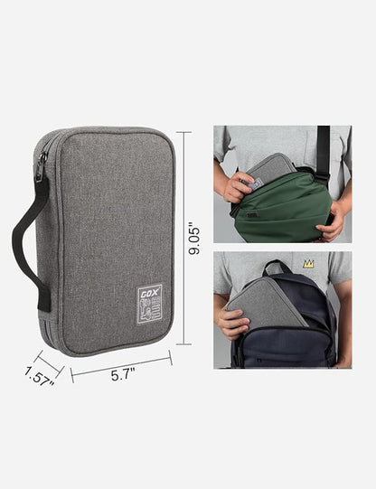 GOX Electronic Cable Organizer Travel Case Tech Pouch