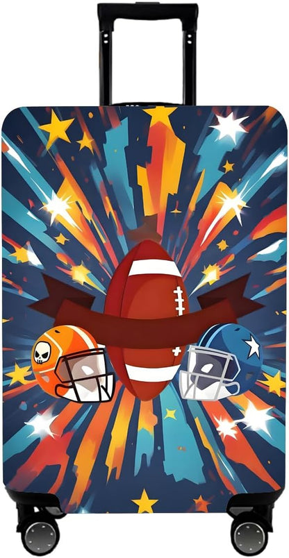 WUJIAONIAO Travel Luggage Cover Baggage Suitcase Cover Protector Skins 18-32 Inch (Rugby, XL (for 29-32 inch luggage))