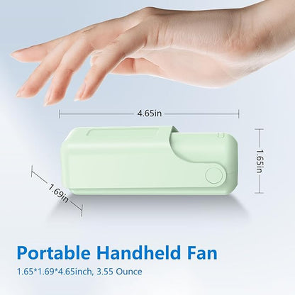 3 PCS Portable Mini Handheld Fans, 3 In 1 Foldable Small Pocket Fan Desk Personal Fan with Flashlight 3 Speeds, USB Rechargeable Battery Operated, Gift for Women Men Kids Office Outdoor Travel Camping