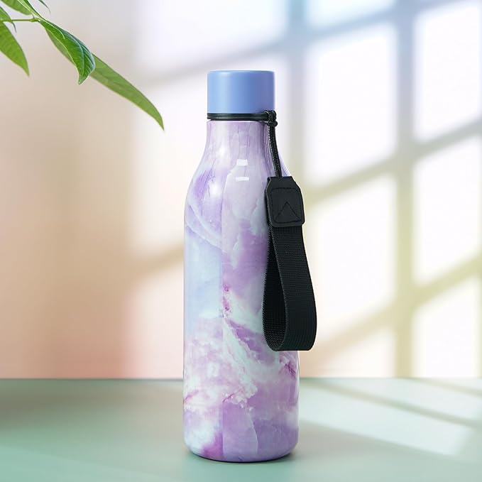BJPKPK Insulated Water Bottles, 25 oz Stainless Steel Metal Water Bottle with Strap, BPA Free Leak Proof Jugs, Mugs, Flasks, Reusable Thermal Flasks for Sports & Travel, Dawn