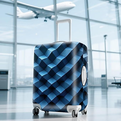ANNA QUEEN Blue Travel Luggage Cover Suitcase Protector Suitcase Cover Anti-Scratch,Stretchable Fit for 18-32Inch Luggage,Travel Bag Cover Washable XL(fits 29-32Inch suitcase)