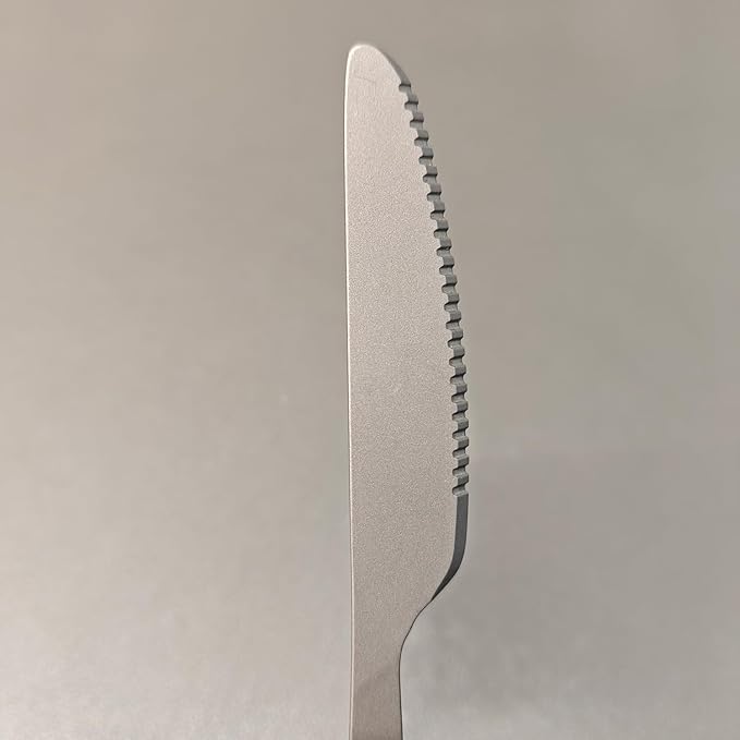 Titanium Fork Spoon Knife Set - Camping Tongs | Ultralight Backpacking Utensils, Travel Cutlery Set, Heat-Resistant & Rustproof, Hiking Survival Gear (Knife+ Fork+ Spoon)