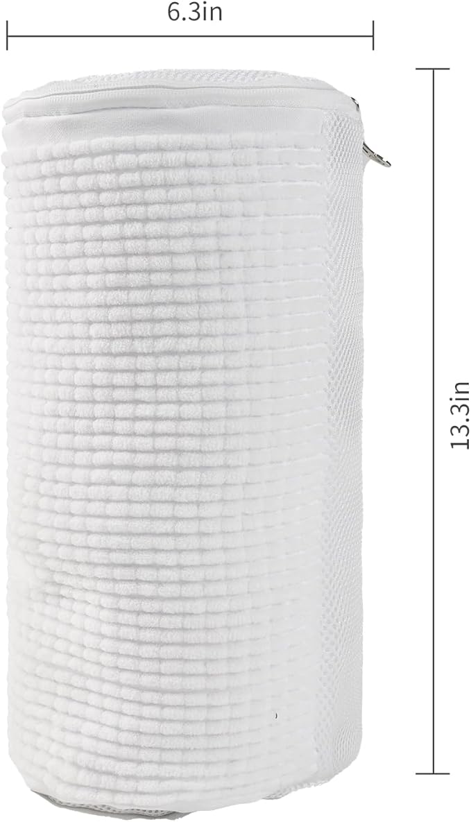 GOGOODA Shoes Bags for Laundry, 2 PCS Sneakers Wash Bags for Flats, Durable Shoe Cleaning Bag for Washing Machine and Dryers, Reusable Shoe Wash Bags for Tennis Shoes Unstain Cleaner Kit(White, 2Pack)