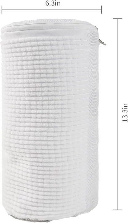 GOGOODA Shoes Bags for Laundry, 2 PCS Sneakers Wash Bags for Flats, Durable Shoe Cleaning Bag for Washing Machine and Dryers, Reusable Shoe Wash Bags for Tennis Shoes Unstain Cleaner Kit(White, 2Pack)