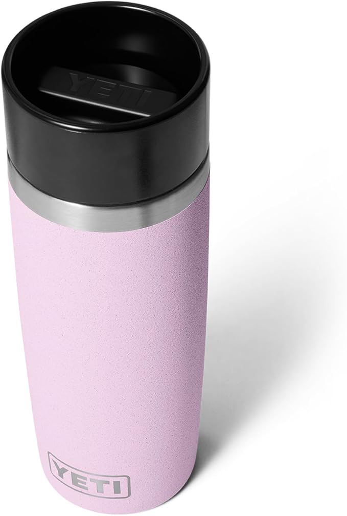 YETI Rambler 16 oz Travel Bottle, Stainless Steel, Vacuum Insulated with Leakproof Commuter Cap, Cherry Blossom