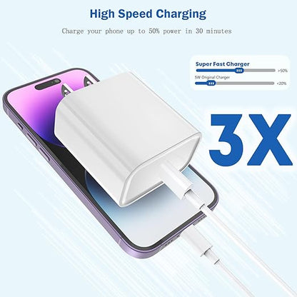 [Apple MFi Certified] iPhone 14 Charger Fast Charging,Quick Type USB C Charger Block with 10feet Long USB C to Lightning Charging Cable Cord for iPhone 14/Pro/Pro Max/Plus/13/12/11/XS/XR/X/SE2022/iPad