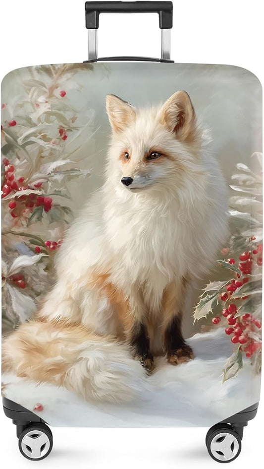 FOREVER QUEEN Gradient Fox Luggage Cover Suitcase Protector Suitcase Cover Anti-Scratch,Stretchable Bag Cover Washable Durable Polyester