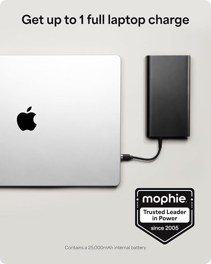 Mophie Powerstation Fast 25,000mAh Power Bank | Extended Fast Charging | 140W, Multi-Device